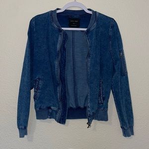 Denim bomber jacket